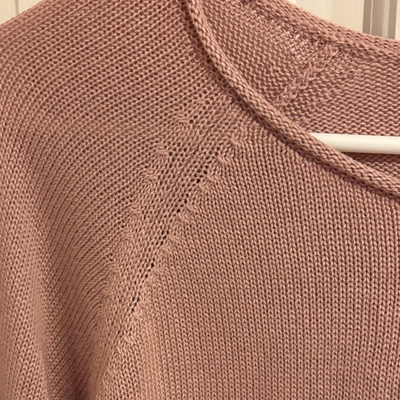 Eileen Fisher Soft Pink Knit Sweater cotton and tencel xl - Picture 3 of 7